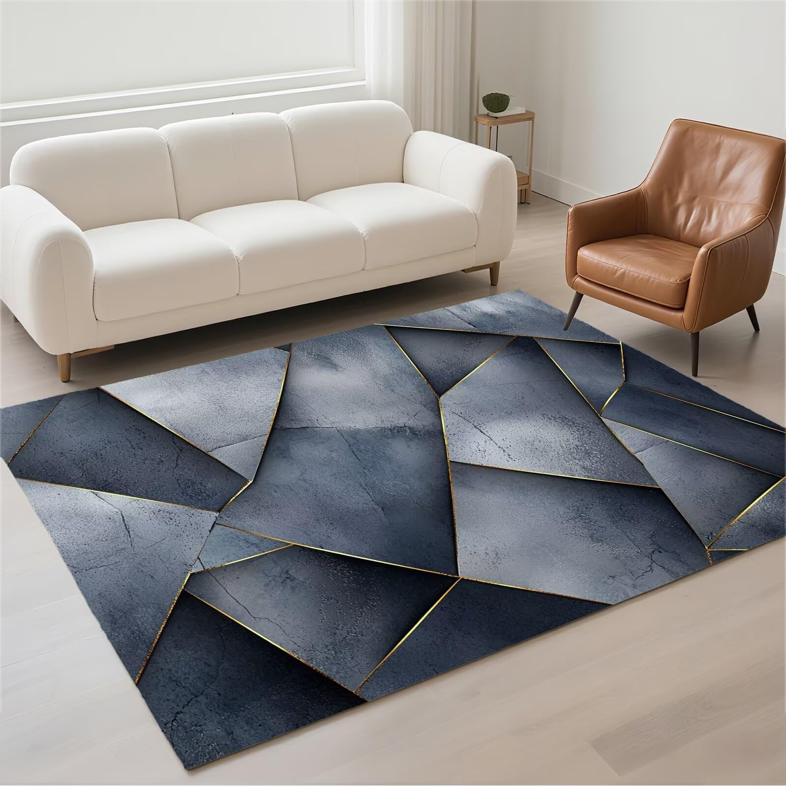 Tapis de salon charcoal 140x200 lavable et moderne pour chambre
