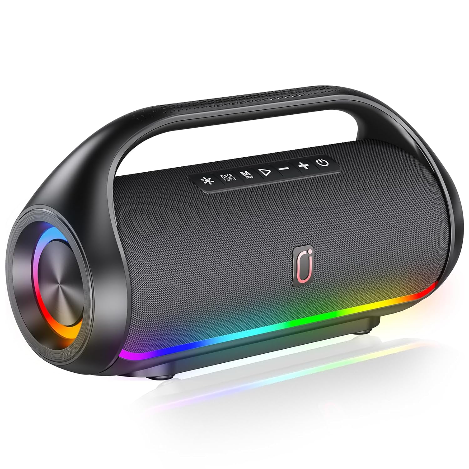 Bluetooth Speaker IPX5 Waterproof Portable Bluetooth Speaker with Powerful Bass LED Lights BT5 3 Wireless Stereo Pairing for