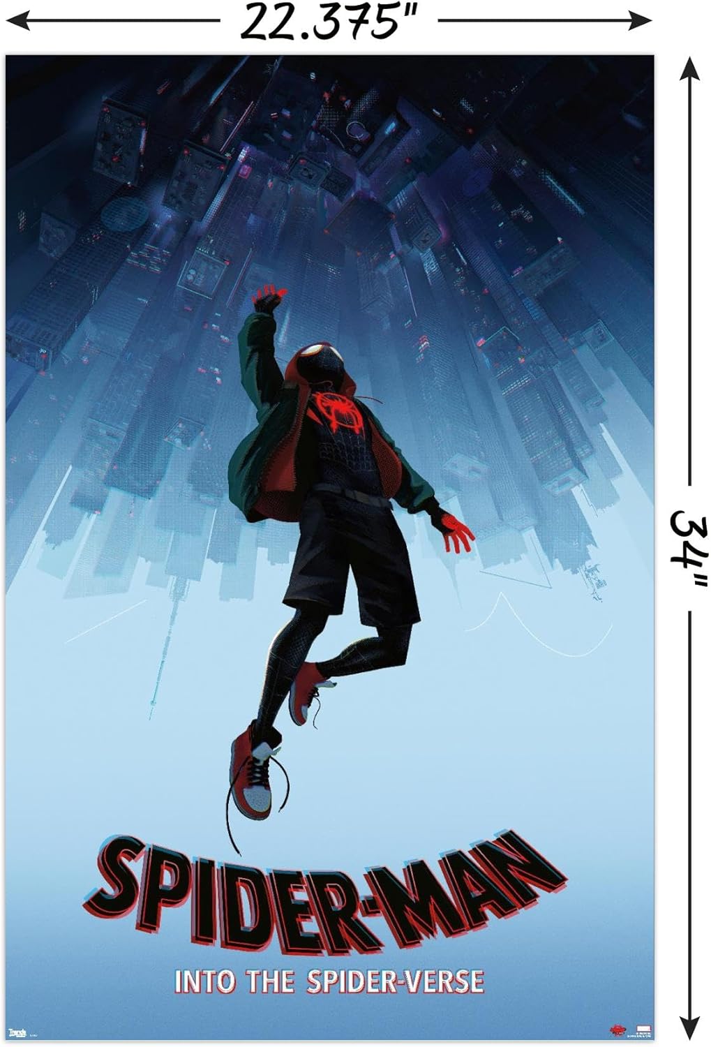 Trends International Marvel Spider-Man - Into The Spider-Verse - Falling Wall Poster, 22.375" x 34", Unframed Version