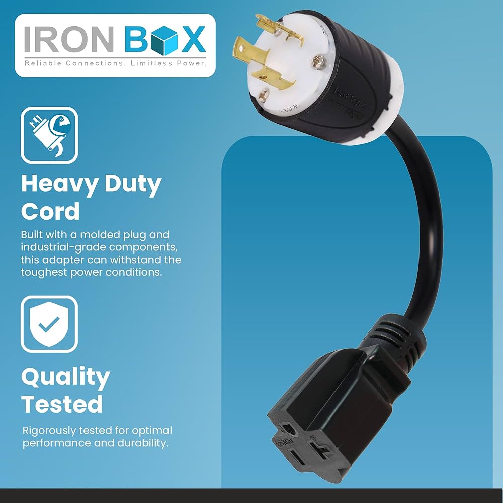 Amazon.com: IronBox Electric NEMA L5-30P to 5-20R Plug