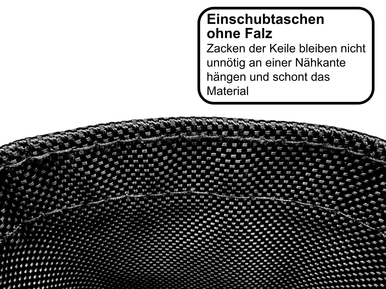 SÄGENSPEZI Set: Keiltasche mit 3 Fällkeilen 250 mm | Keilholster | für Forstgürtel, Gürtel oder Werkzeuggürtel | ohne Falz damit Fällkeile Nicht hängen bleiben