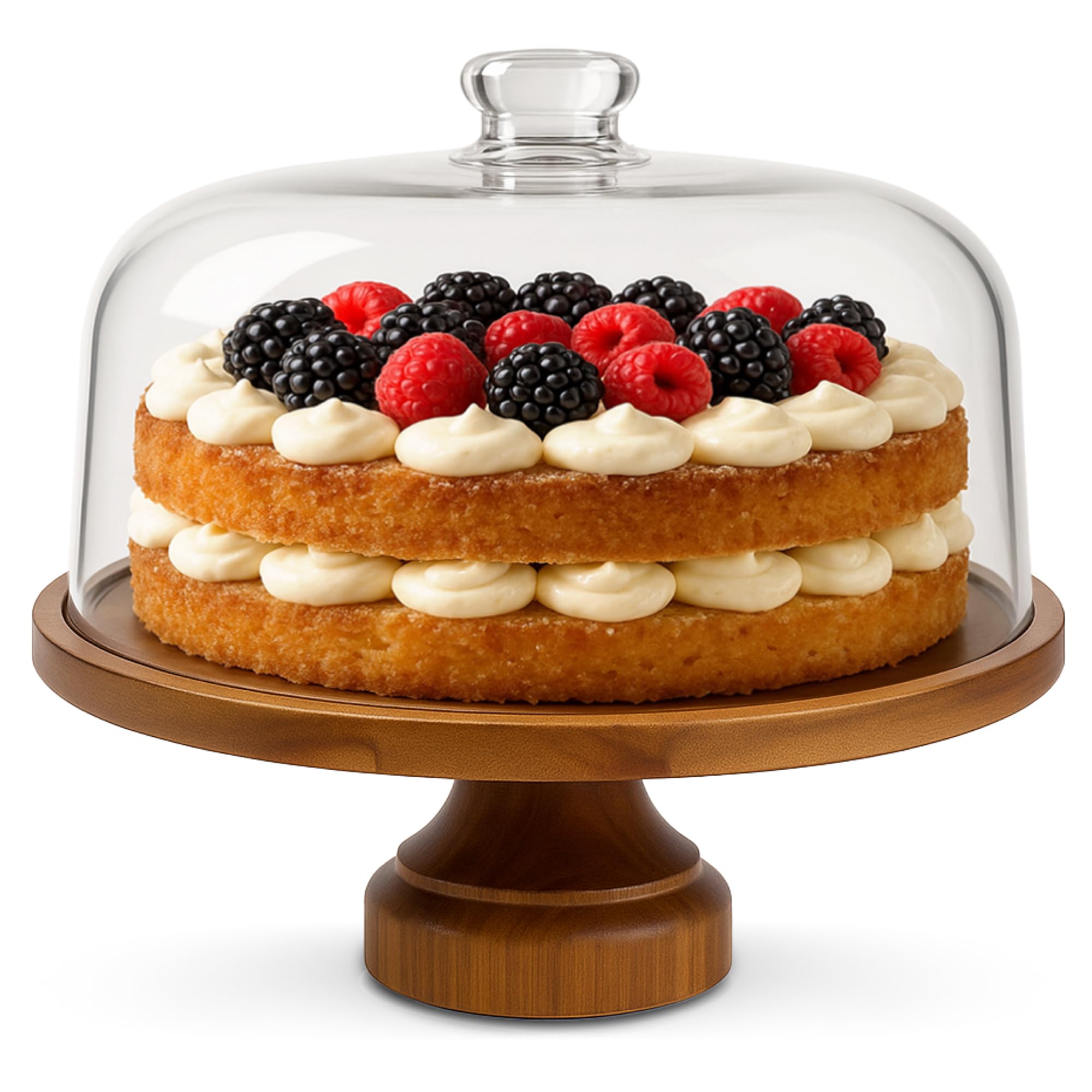HEFTMAN 10" Cake Stand with Dome Lid