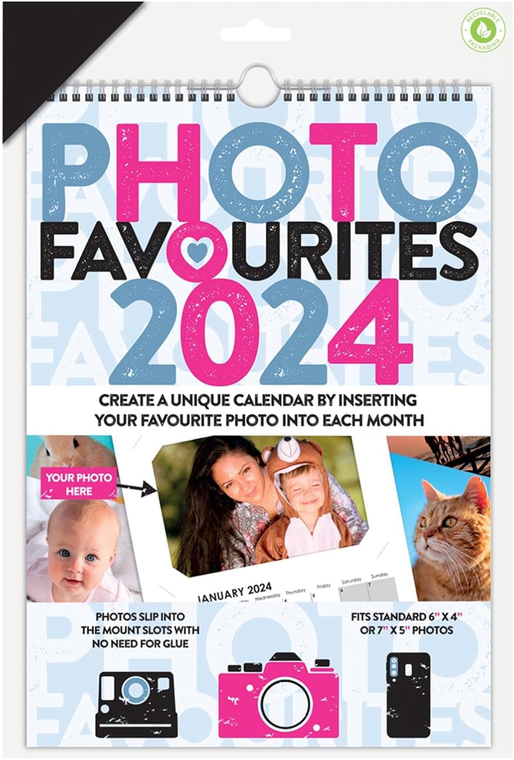 DESIGN GROUP Kalender 2024 Foto Favoriten Eigene Fotos einfügen A4 