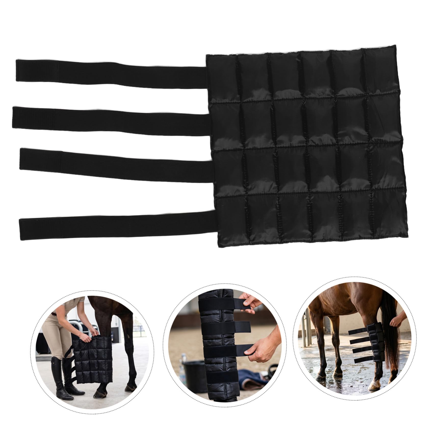 ERINGOGO Horse Ice Leg Wraps with Adjustable Straps Washable Cooling Boots for Horses Ergonomic Fit for Equestrian Training And Injury No-slip Design for Stable Muscle Swelling Relief