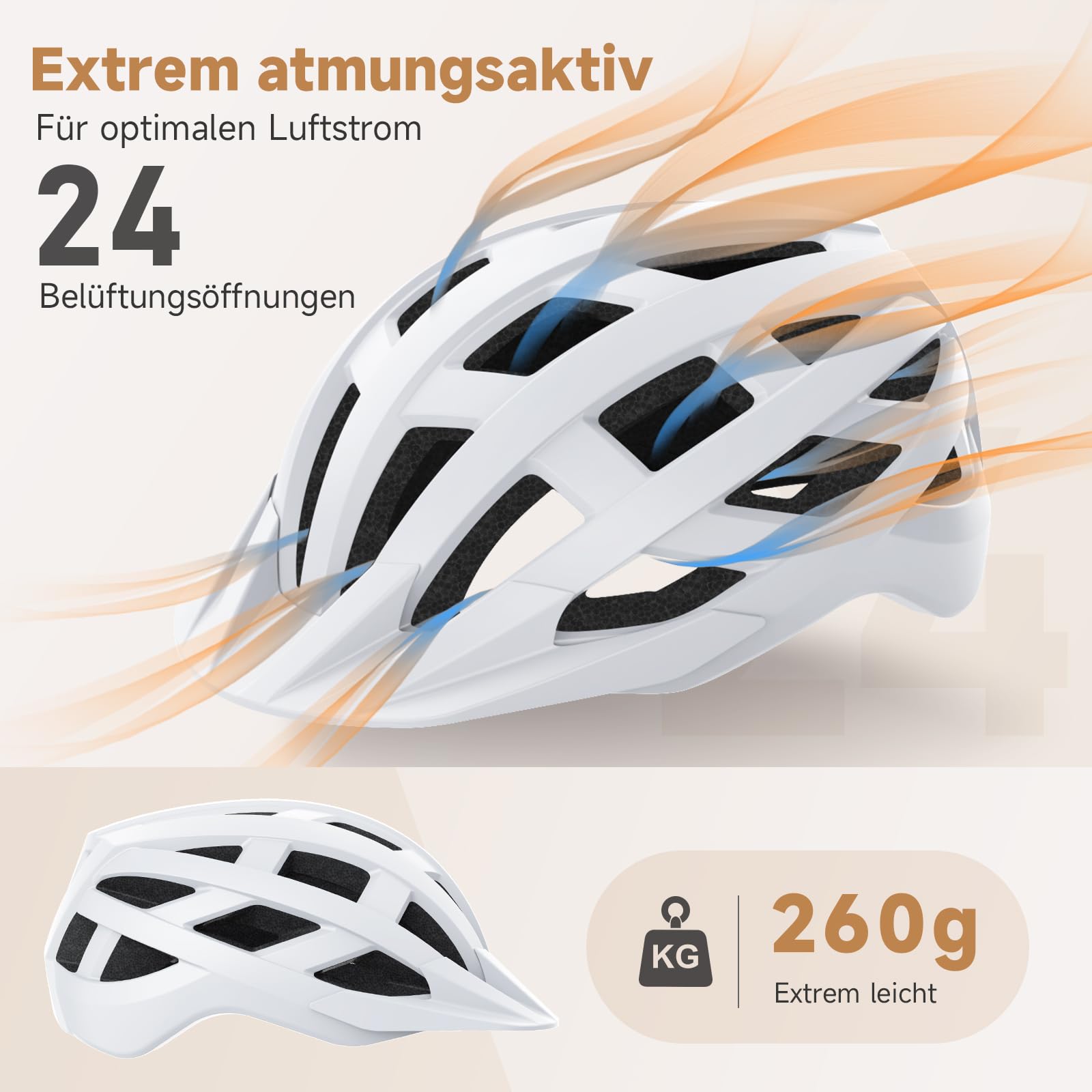 Findway Fahrradhelm Damen Herren, Verstellbarer Helm mit Drehknopf und Abnehmbarem Visier,Fahrradhelm Erwachsene mit 24 Luftungsschlitzea, Innenpolsterung,Reithelm Verstellbare GroBe
