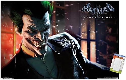 Miniatura 1 de Trends International DC Comics VIdeo Game - Póster de pared de Arkham Origins, 22.375 x 34 pulgadas, póster premium y paquete de montaje