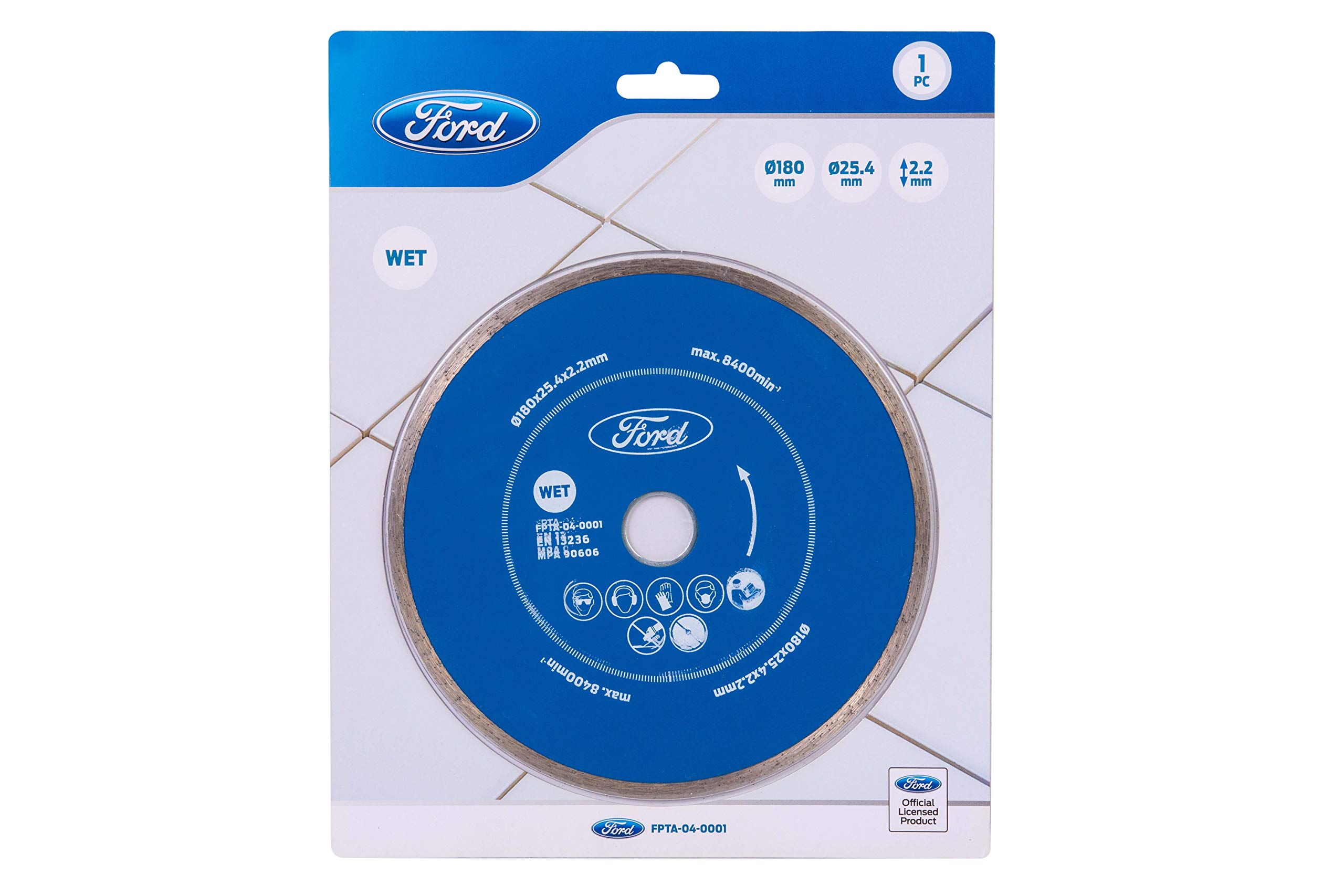 Ford Tools Diamond Disc - Wet Cutting, 180mm x 2.2mm, FPTA-04-0001