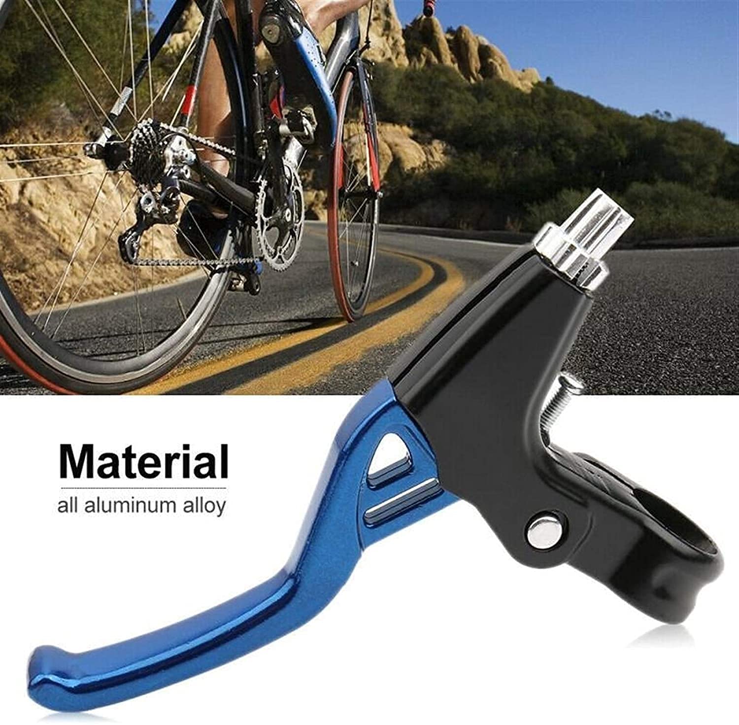 Impugnatura per manubrio della bicicletta in lega leggera da 2 pezzi Impugnatura per manubrio della bicicletta MTB Leva del freno della bicicletta Leve del freno della bicicletta (Color : 4) (1 )