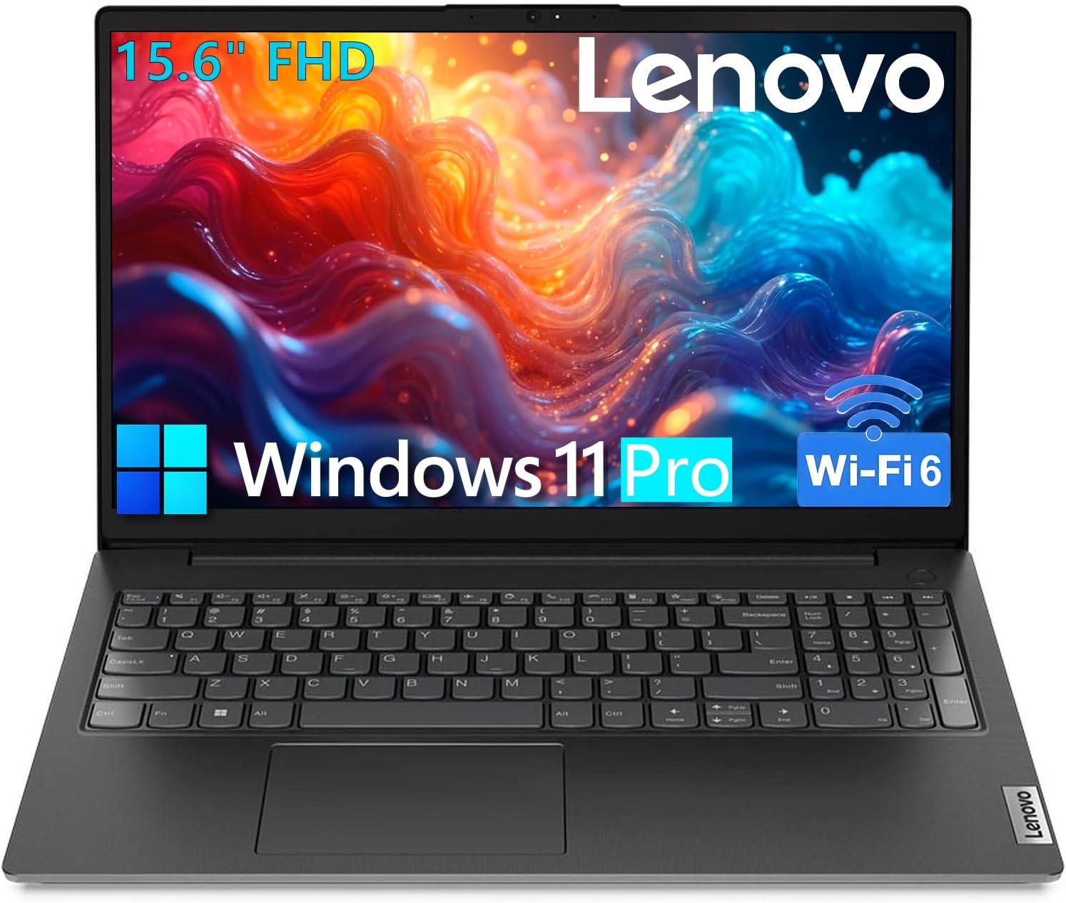 Lenovo 15.6" FHD Laptop Computer for Business Home Student, Intel Dual Core Processor, 32GB DDR4 RAM, 1TB PCIe SSD, WiFi 6, Bluetooth 5.2, HDMI, Type-C, Black, Windows 11 Pro