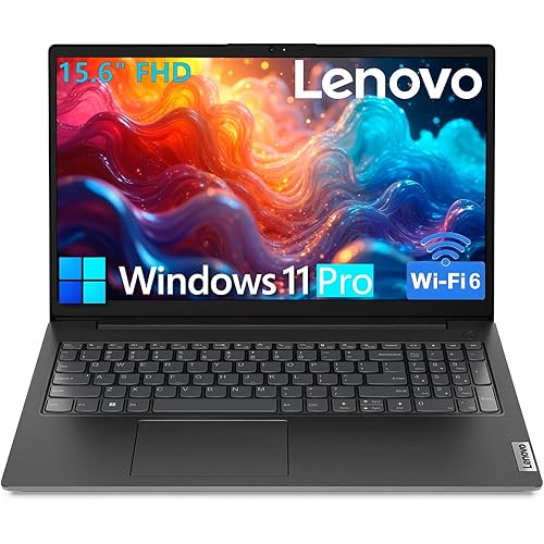 Lenovo 15.6" FHD Laptop Computer for Business Home Student, Intel Dual Core Processor, 32GB DDR4 RAM, 1TB PCIe SSD, WiFi 6, Bluetooth 5.2, HDMI, Type-C, Black, Windows 11 Pro