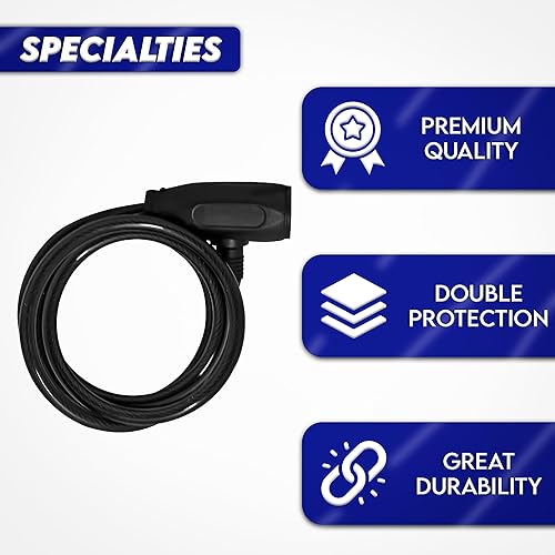 Miniatura 2 de Cerradura de bicicleta con llave  Cerradura de bicicleta  Cerradura para bicicletas  Cerraduras de bicicleta de PVC de 6 pies  Cerradura de rueda de