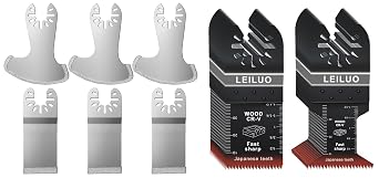 LEILUO 6 Pack Diamond @50 Pcs Multitool Blades Japanese Teeth Fast Cutting Oscillating Tool Blades
