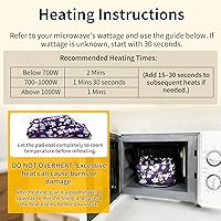 Vista 6 de Almohadilla de calentamiento para cuello, hombros y espalda apta para microondas y lavable 27x5" Bolsas de arroz para microondas para terapia