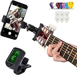 Kits Para Iniciantes Em Guitarra - 1 Suporte Fone De Ouvido Transmissão Ao Vivo, Afinador Eletrônico Com Palhetas Grátis, Compatível Guitarra/Guitarra Elétrica/Baixo/Ukulele