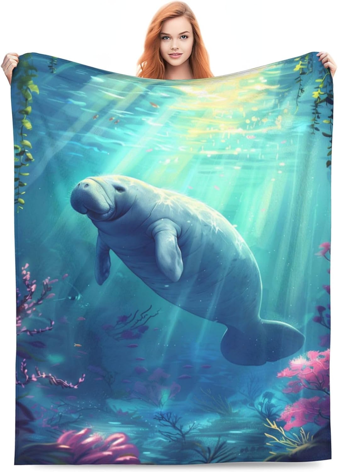 White Tiger Blanket for Women, Wildlife Animal Throw Blankets Soft Lightweight Flannel Throws for Bed Sofa Home Decor, Gifts for Girls Kids, 50x60in