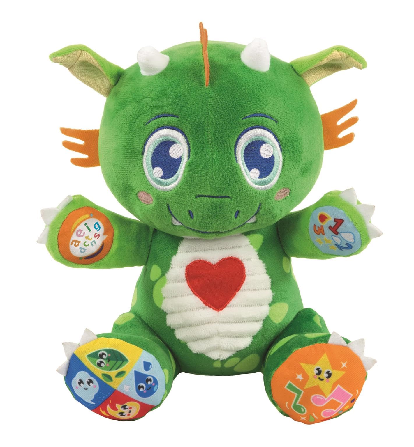 Clementoni - Ramón, Mi Amigo el Dragón - Peluche Interactivo para Bebés - Educativo, Multisensorial y Musical, A Partir de 6 Meses, Fabricado en Italia, 55557