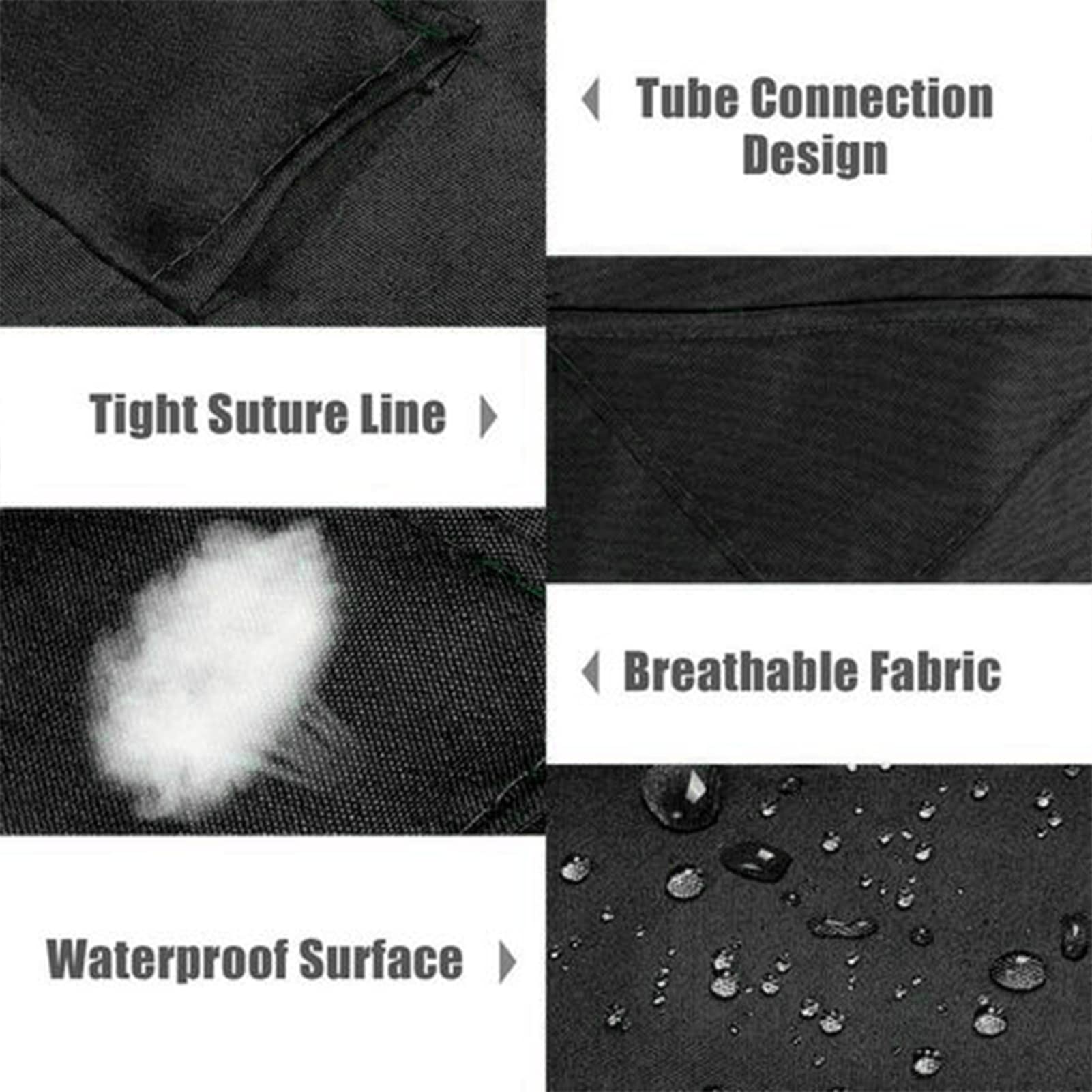 Copertura Tetto Dondolo Impermeabile - Ricambio In Oxford 210D Con Rivestimento PU, Anti-UV E Anti-Acqua, Grigio 164x114x15 Cm - Foto 9