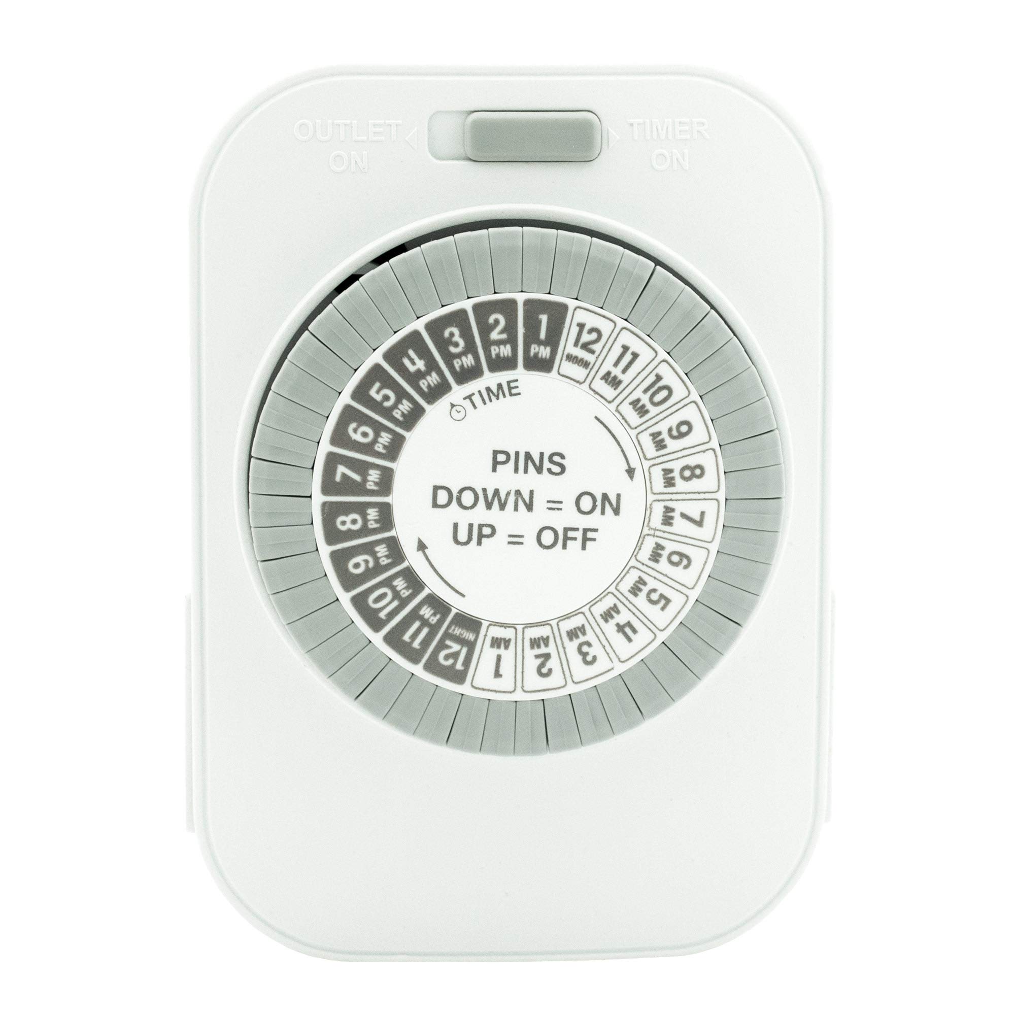 Buy 24 Hour Daily Programmable Timer Two Grounded Outlet Indoor Home