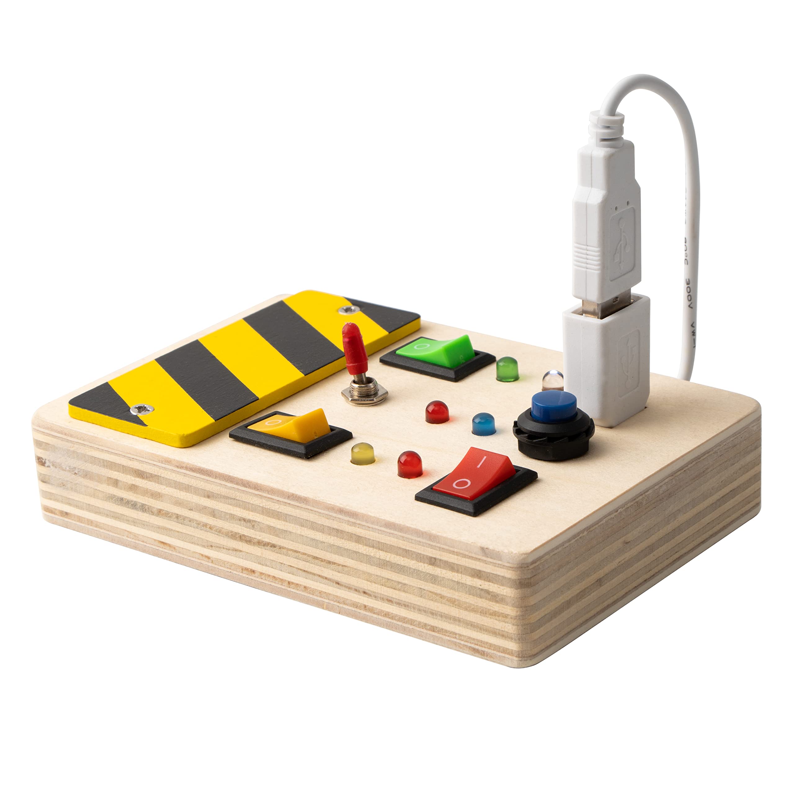 Montessori Switch Busy Board Sensory Board With Light Up LED Buttons
