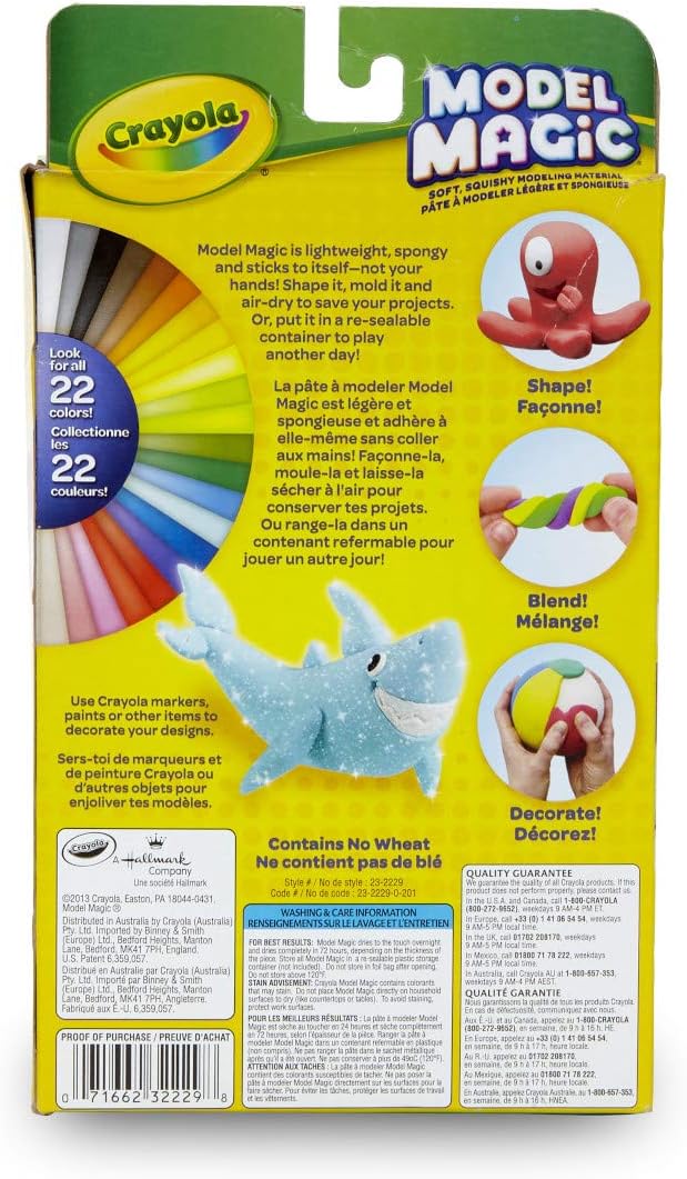 Crayola Model Magic, Modeling Clay Alternative, 5 Shimmer Colors, 2.5 oz