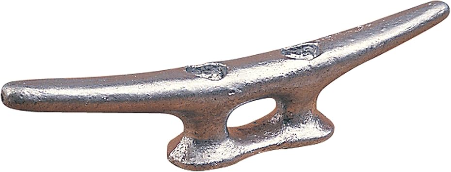 Sea Dog 040106 Galvanized Open Base Flat Head Cleat, 6-Inch