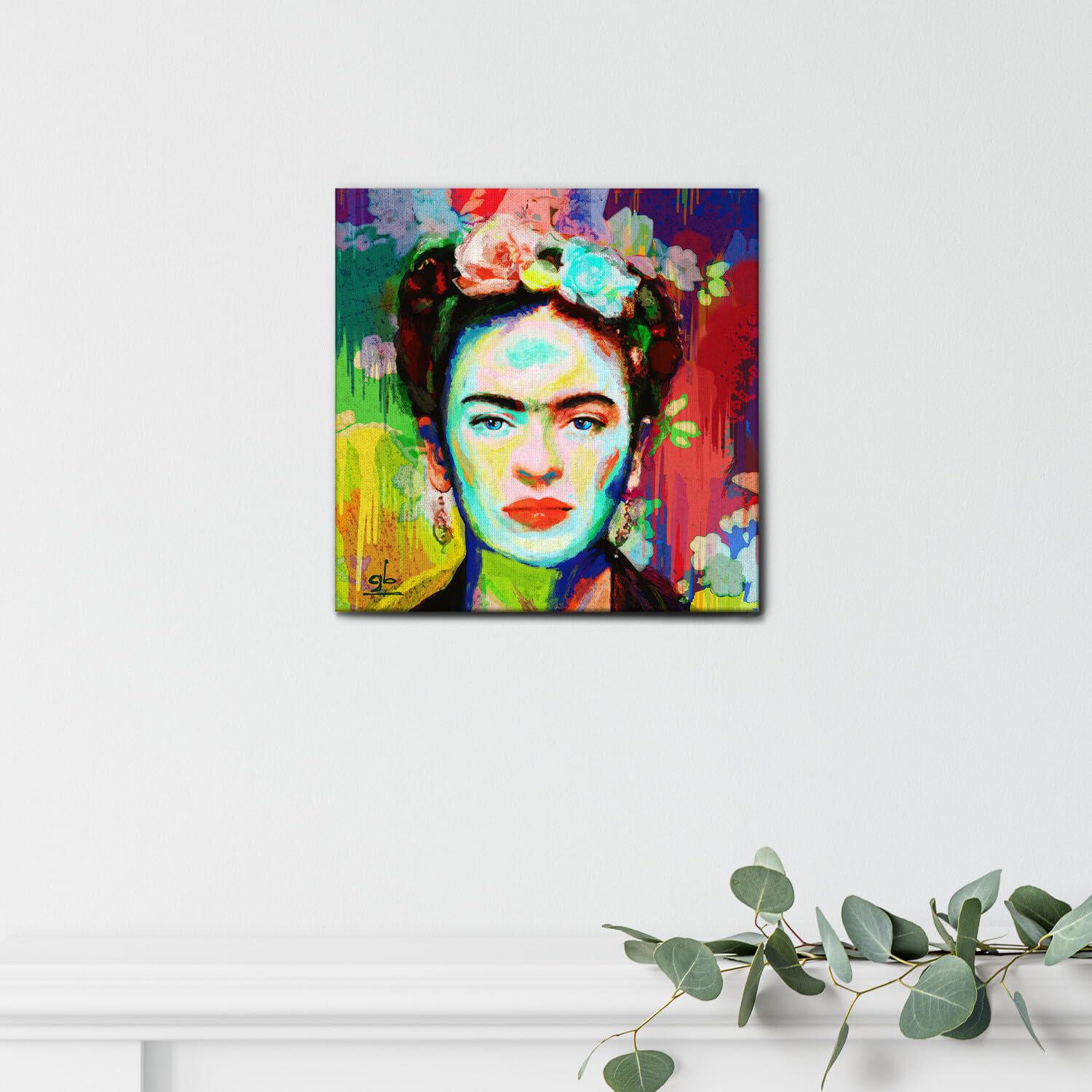 Giallobus - Quadro - Frida - Tela Canvas Telaio Standard - 50x50 - Pronto da appendere - Quadri moderni per la casa