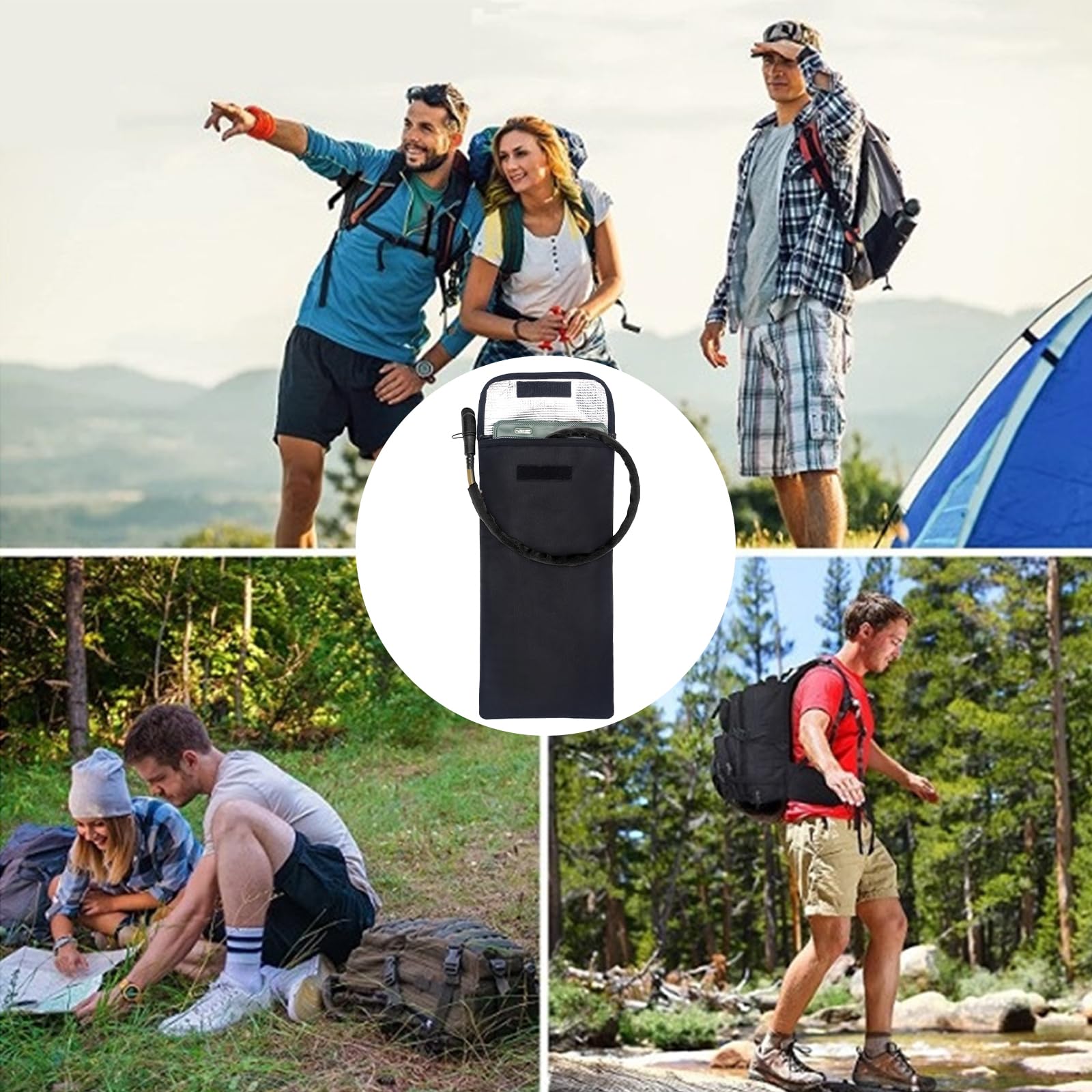 2.5-3L Bolsa Aislante Vejiga Agua, Mochila Vejiga Hidratación, Recarga Bolsa Agua, Burbuja Aislada Agua Bolso, Adecuada para Senderismo, Ciclismo, Montañismo, Camping