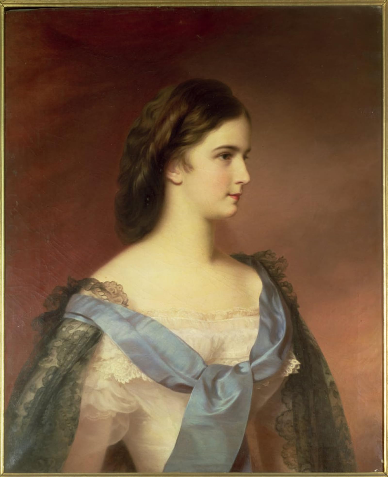 ARTXLXXBN Famous Print Painting Colorful Art Print Empress Elizabeth of Bavaria As a Young Woman by Schrotzberg Canvas Art Decorations for Home Decor 60x90cm