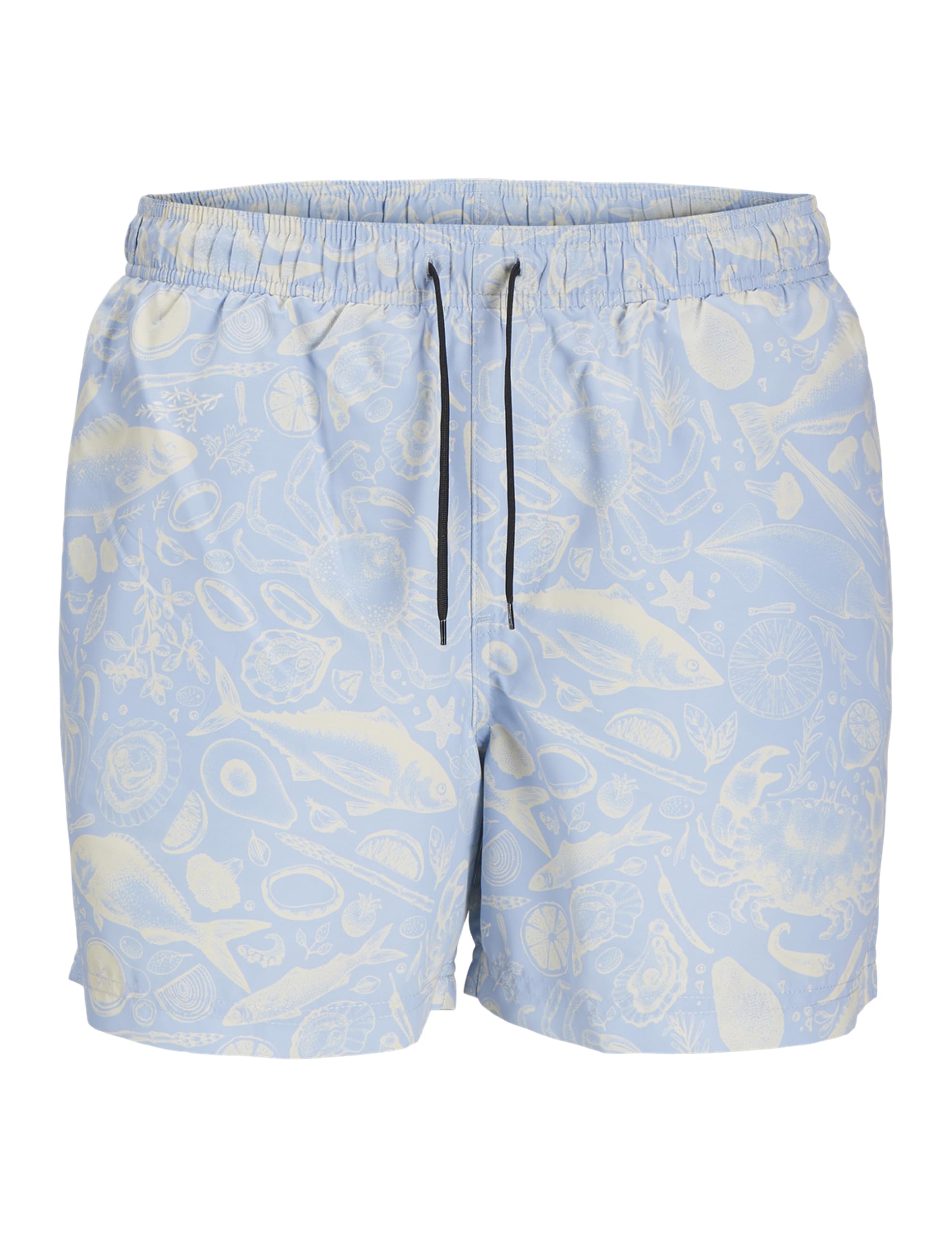 JJ REBEL Jrebhawaii Swim Short Print, Chambray Blue, L