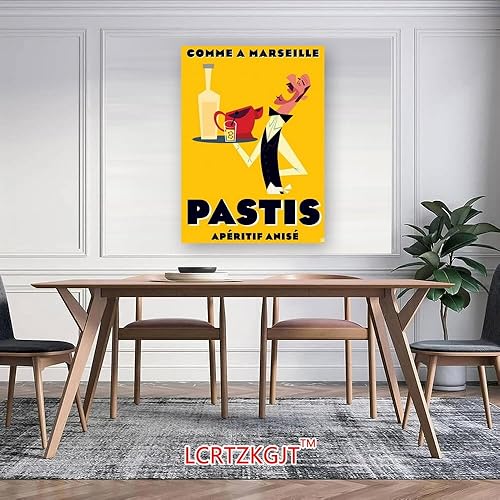 Miniatura 2 de Pastis Poster Yellow landscape Art Modern Family Bedroom Office Decor Children Room Poster Print Unframe-Style 8X10 12X18 11X14 16X24