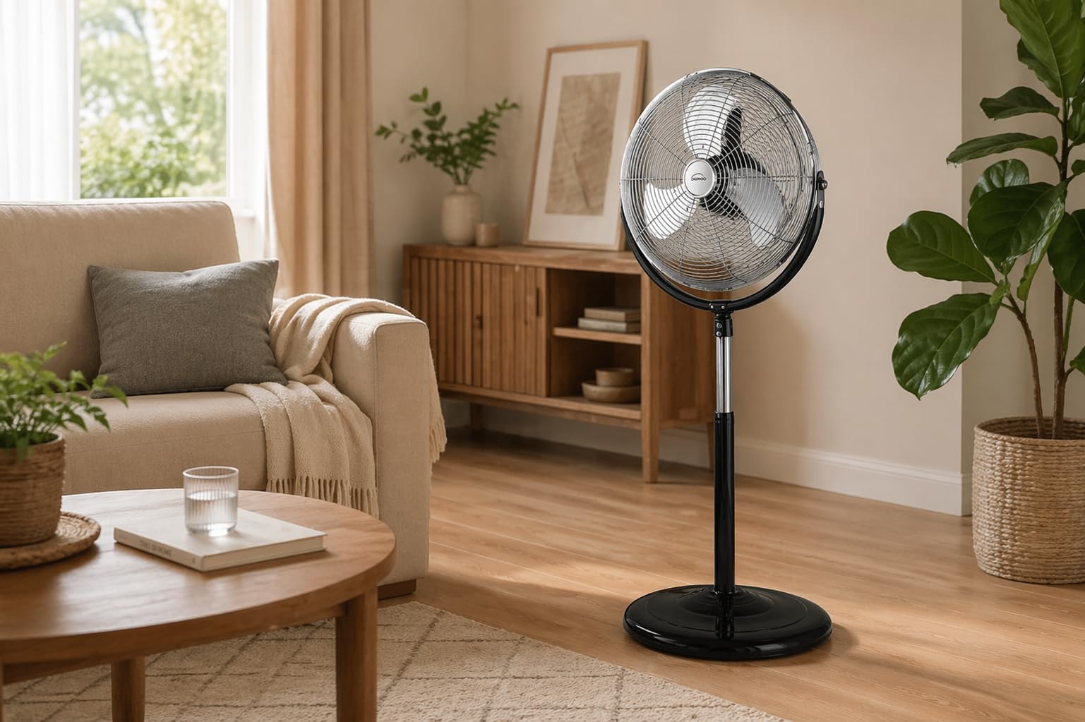 DOMAIR BAP460A Brasseur d'air orientable 7367 m3/h, 100 Watts, Sur pied, 45 cm