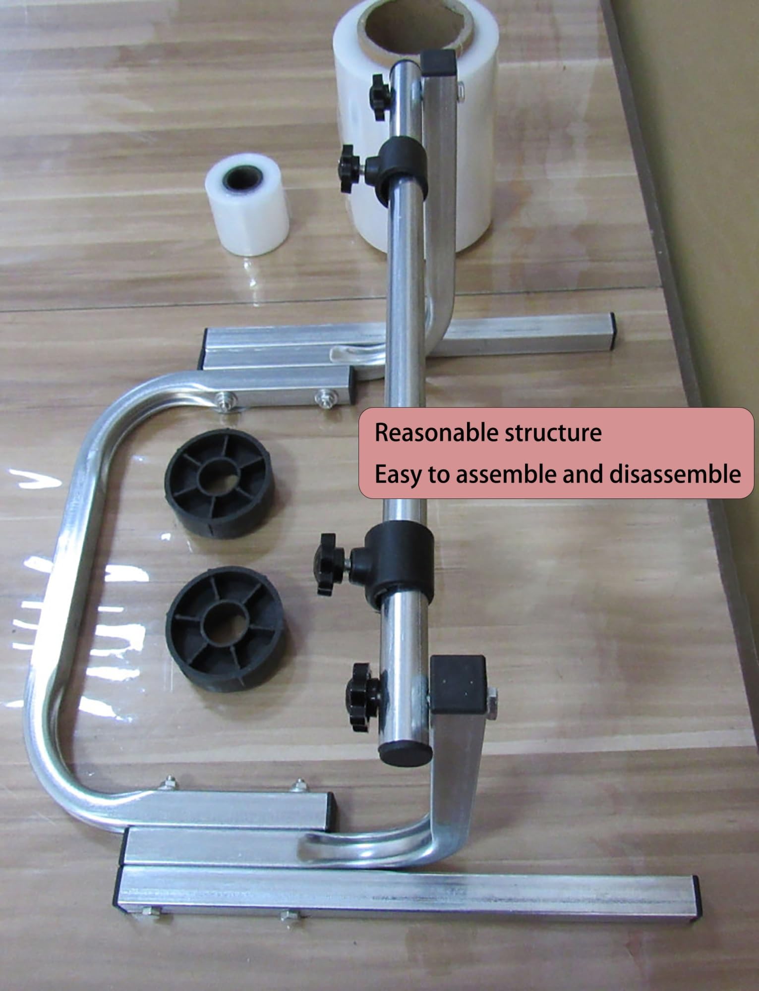 Dispenser in Metallo Resistente per pluriball, Pellicola Estensibile in PE e Schiuma, Supporto Industriale per imballaggio e spedizione (Altezza: 35 cm, Larghezza: 15 cm/5,9 Pollici)