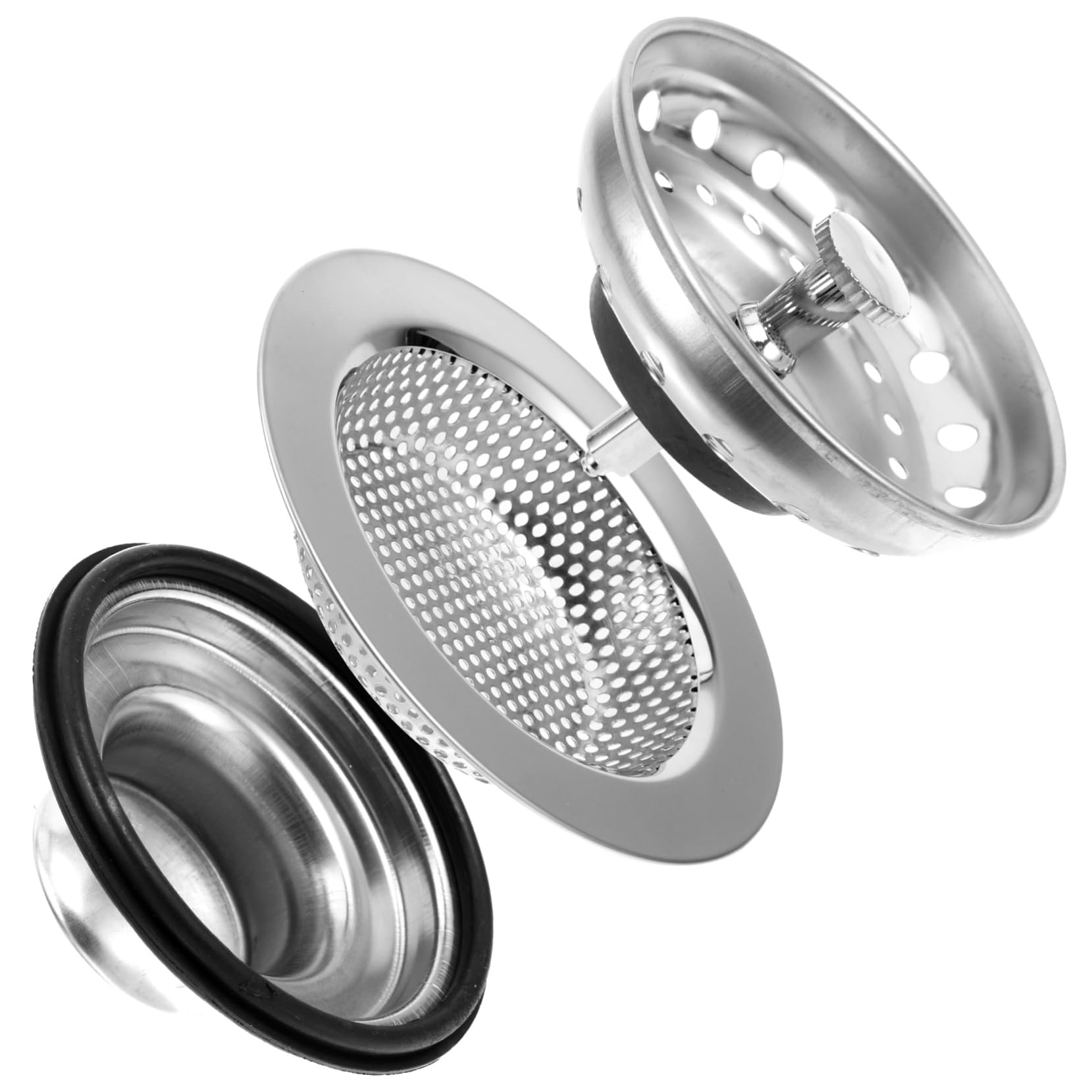 SHINEOFI 5 Juegos Enchufe De Sello De Agua para Lavavajillas Sumideros Colador Escurreplatos Fregadero Filtrar Accesorios Drenar Acero Inoxidable Plata