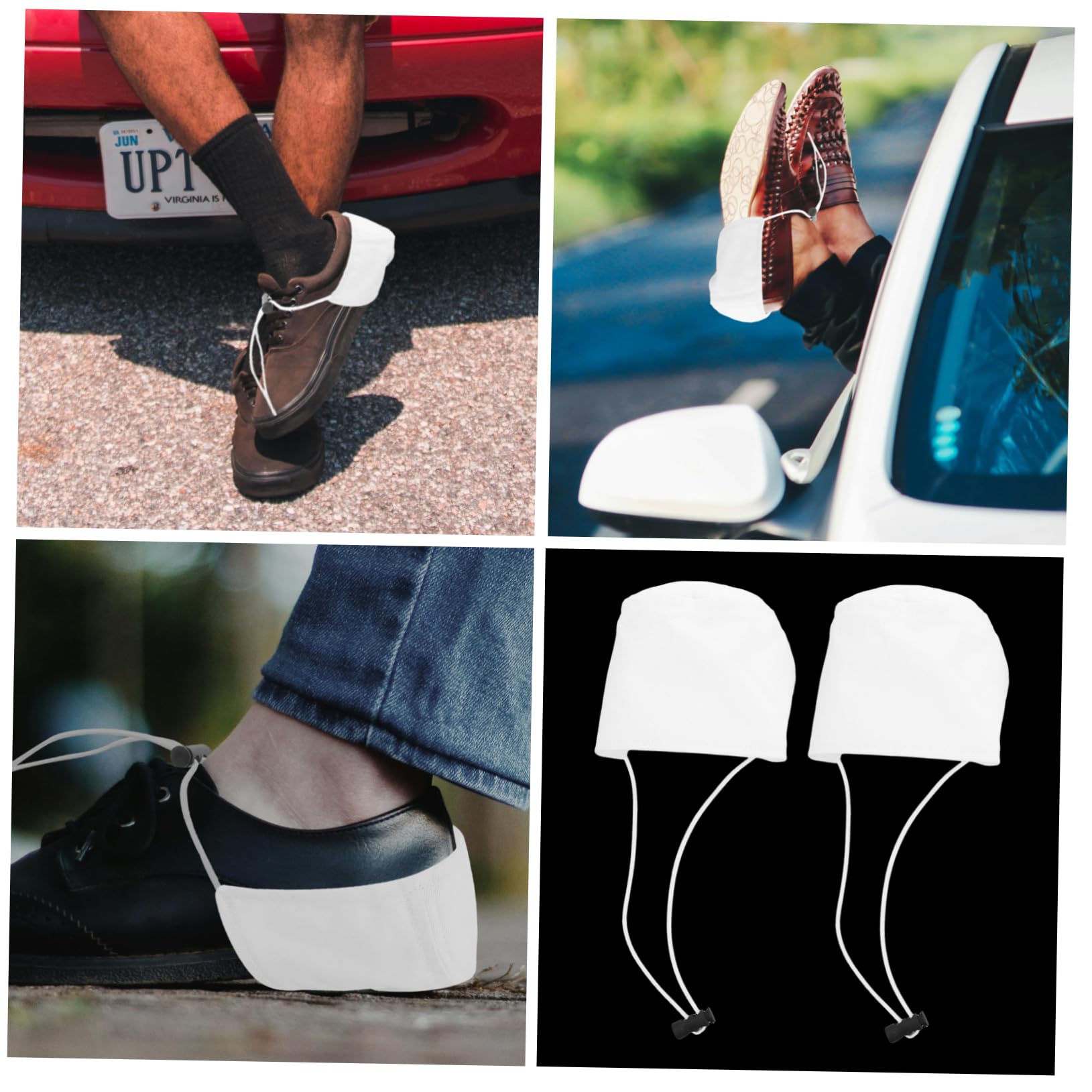 10piezas Cubiertas De Talón Resistentes Al Desgaste Para Conducción De Protección De Zapatos Para Hombre y Mujer Ajustables y Reutilizables Protección Eficaz Desgaste El