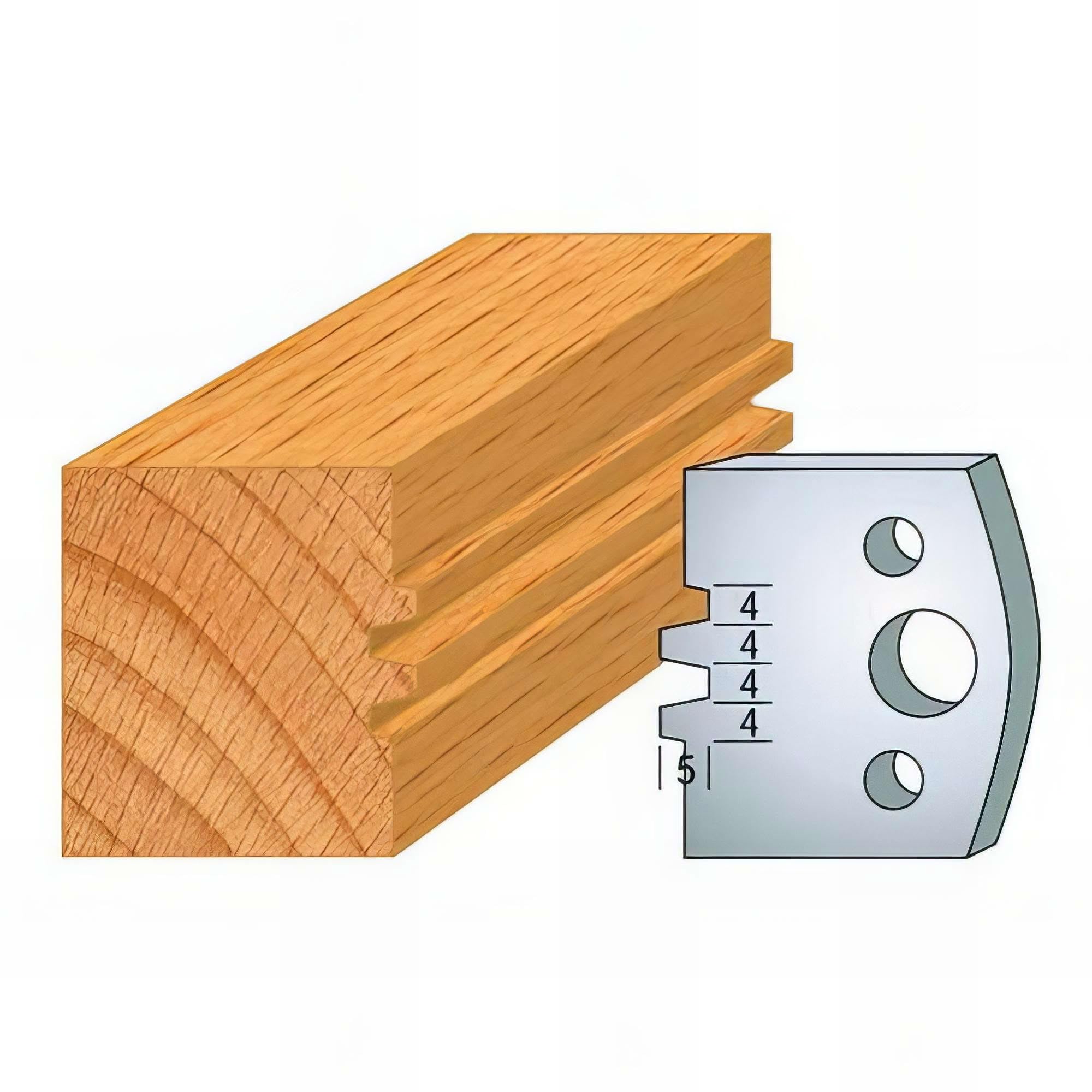 075 : Jeu de 2 fers bouvetage 2 dents ht 40 mm pour porte outils entr'axe plot 24 mm