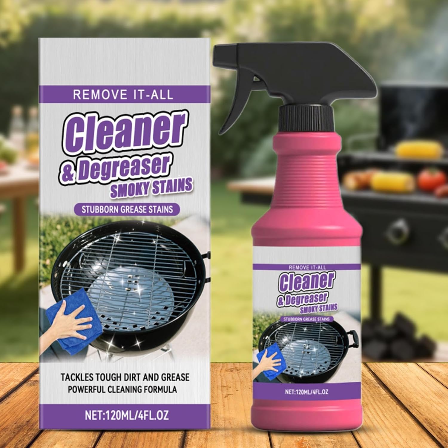 Heavy Duty Degreaser Cleaner - Powerful Multi Purpose, Grease Remover 120ml Fast Acting Spray Formula with Deep Cleaning Power for Tough Oil Stain Removal on Kitchen Surfaces Countertops Range image 3