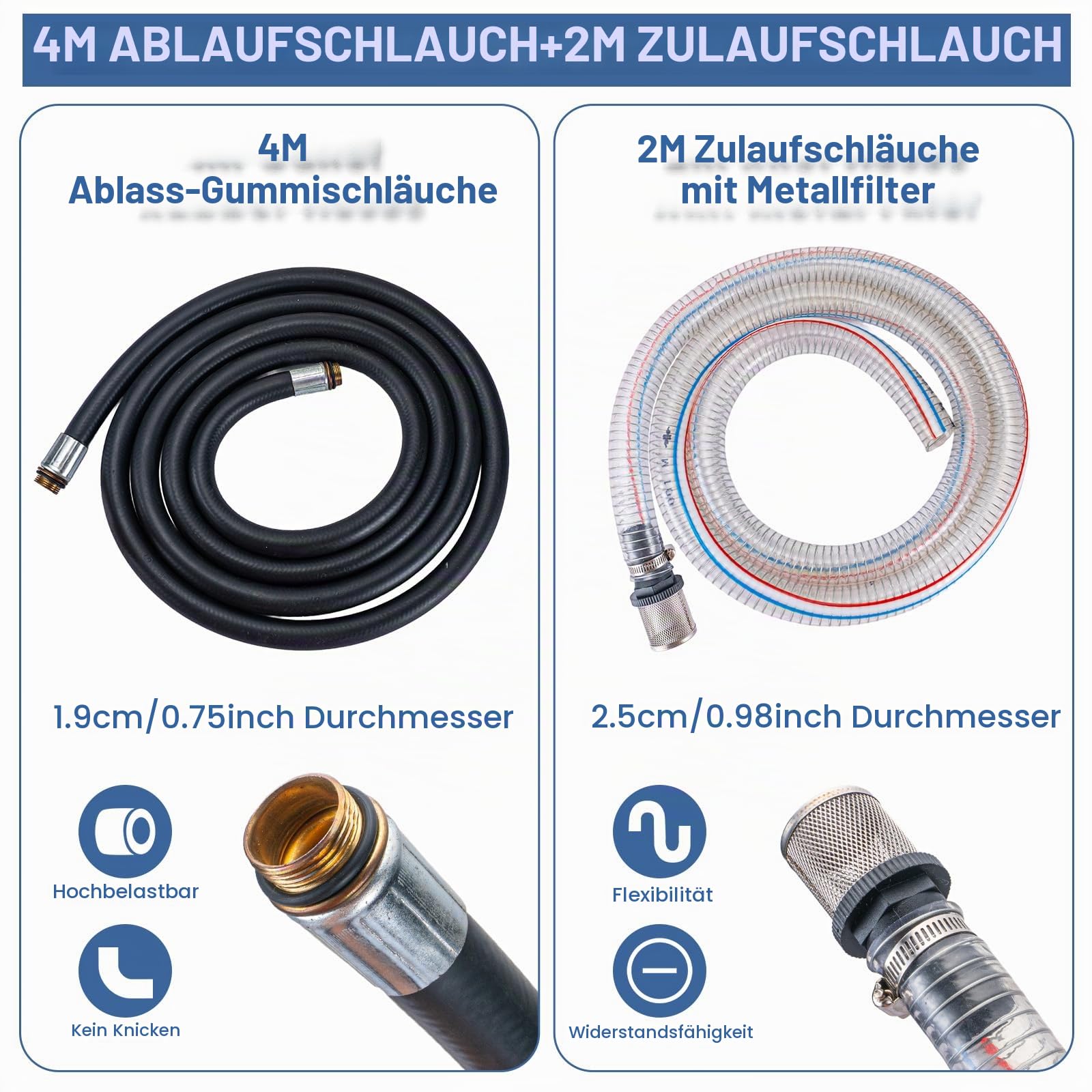 12V 175W Diesel Umfüllpumpe 45L/Min Elektrische Kraftstoff Umfüllpumpe mit Düse & Schlauch für Diesel, Kerosi