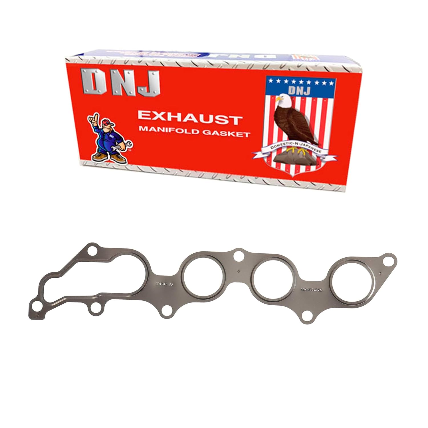 DNJ EG432 Exhaust Manifold Gasket Set for 2001-2013 Ford, Mazda, Mercury 6, B2300, Escape 2.0L-2.3L L4 16V DOHC 1999cc