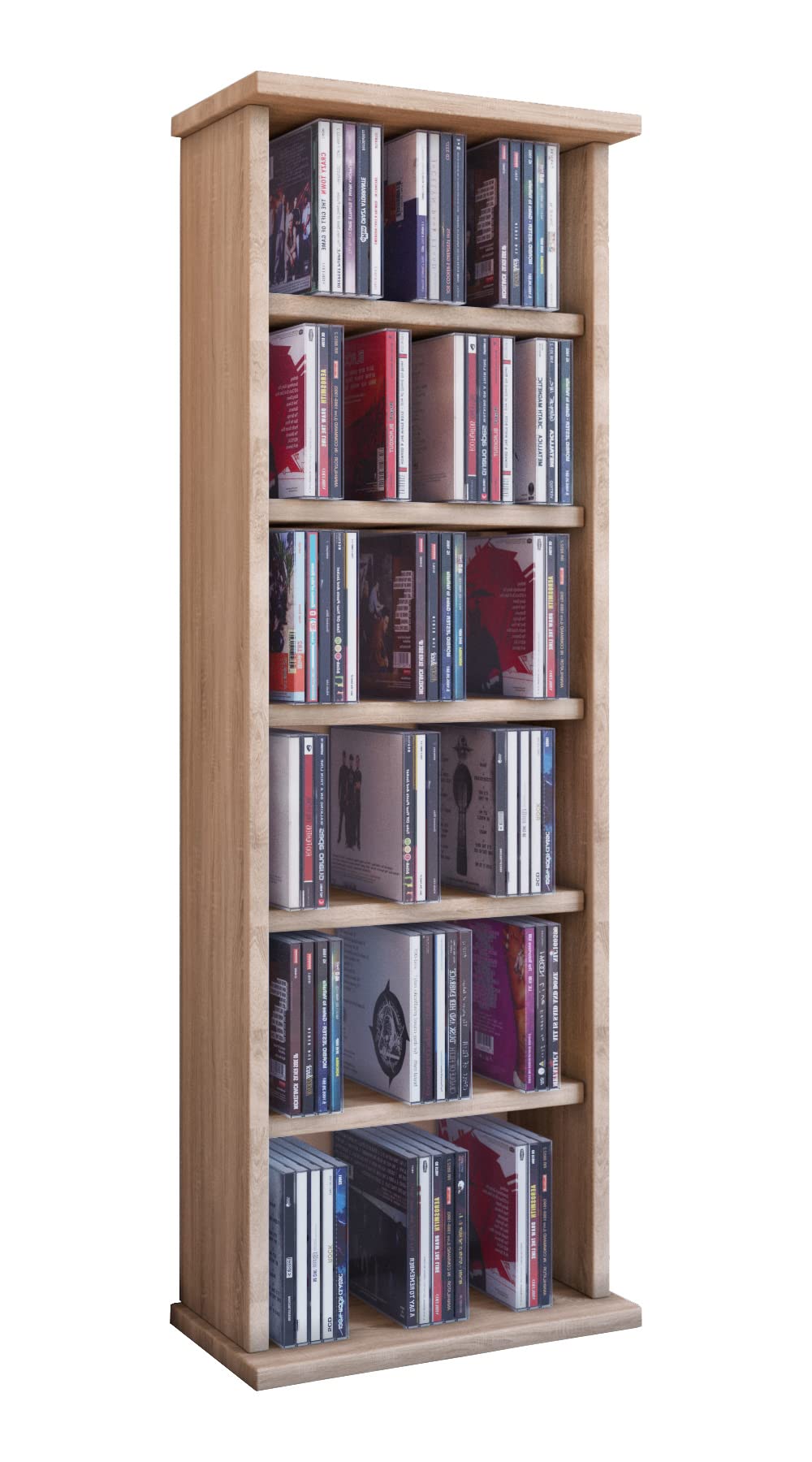 VCM 25248 Regal DVD CD Rack Medienregal Medienschrank Aufbewahrung Holzregal Standregal Möbel Schrank Möbel Farbwahl "Vostan"
