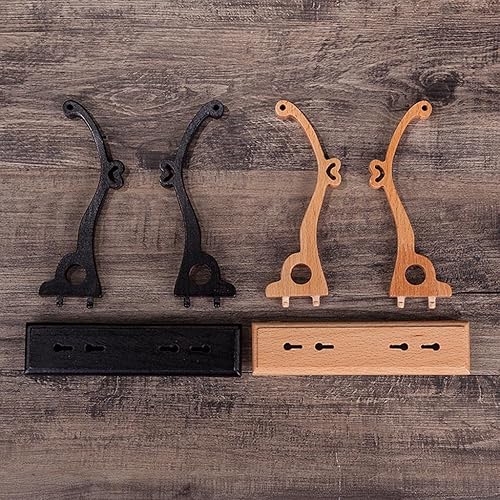 Miniatura 3 de Auncfofo Soporte de ventilador de mano chino de madera resistente plegable soporte redondo para ventilador base de exhibición para el hogar y la