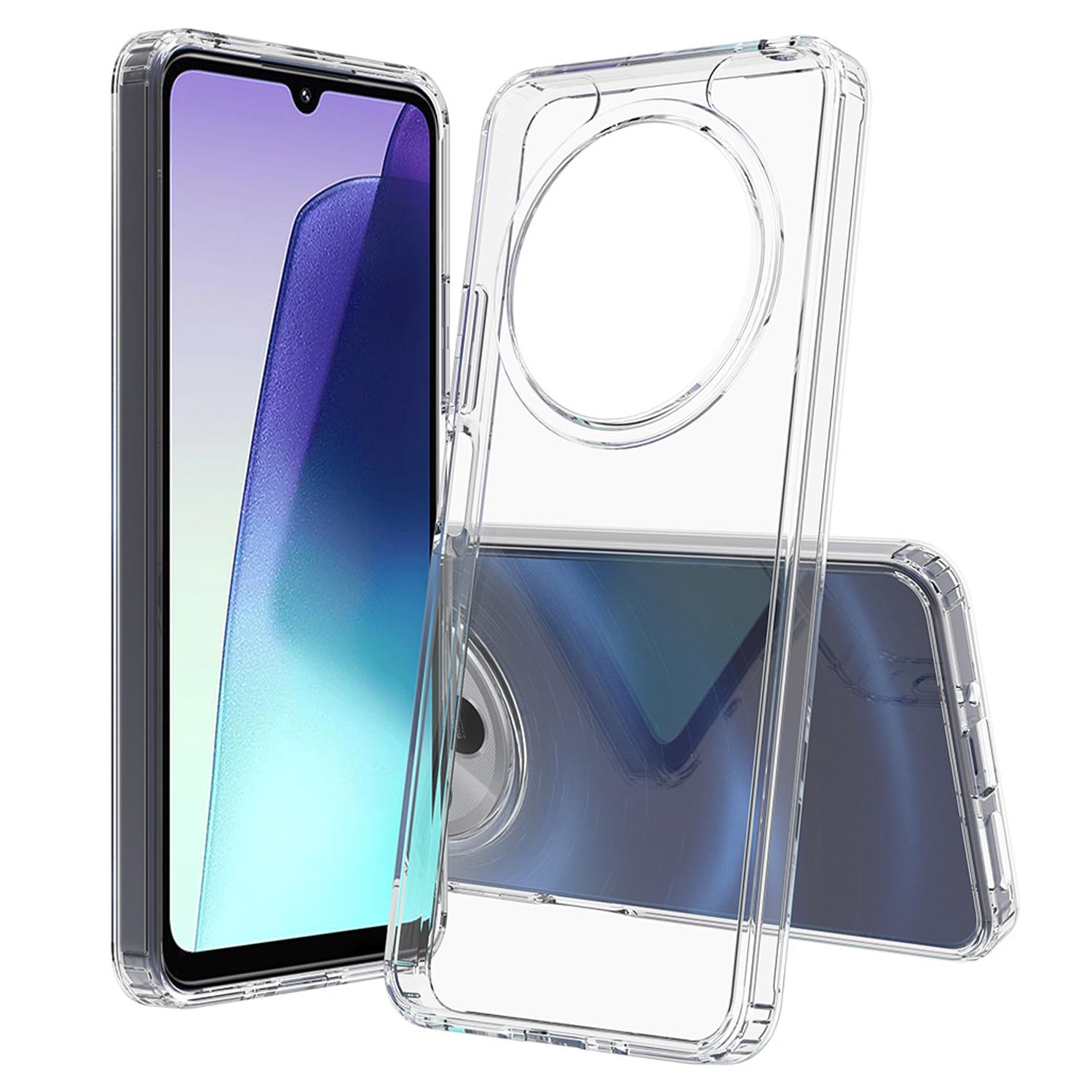 T Tersely Hybrid Clear Crystal Case Compatible with Xiaomi Redmi 14C - TPU + Polycarbonate Technology, Anti-Yellowing, Protective Case, Shockproof Bumper Cover