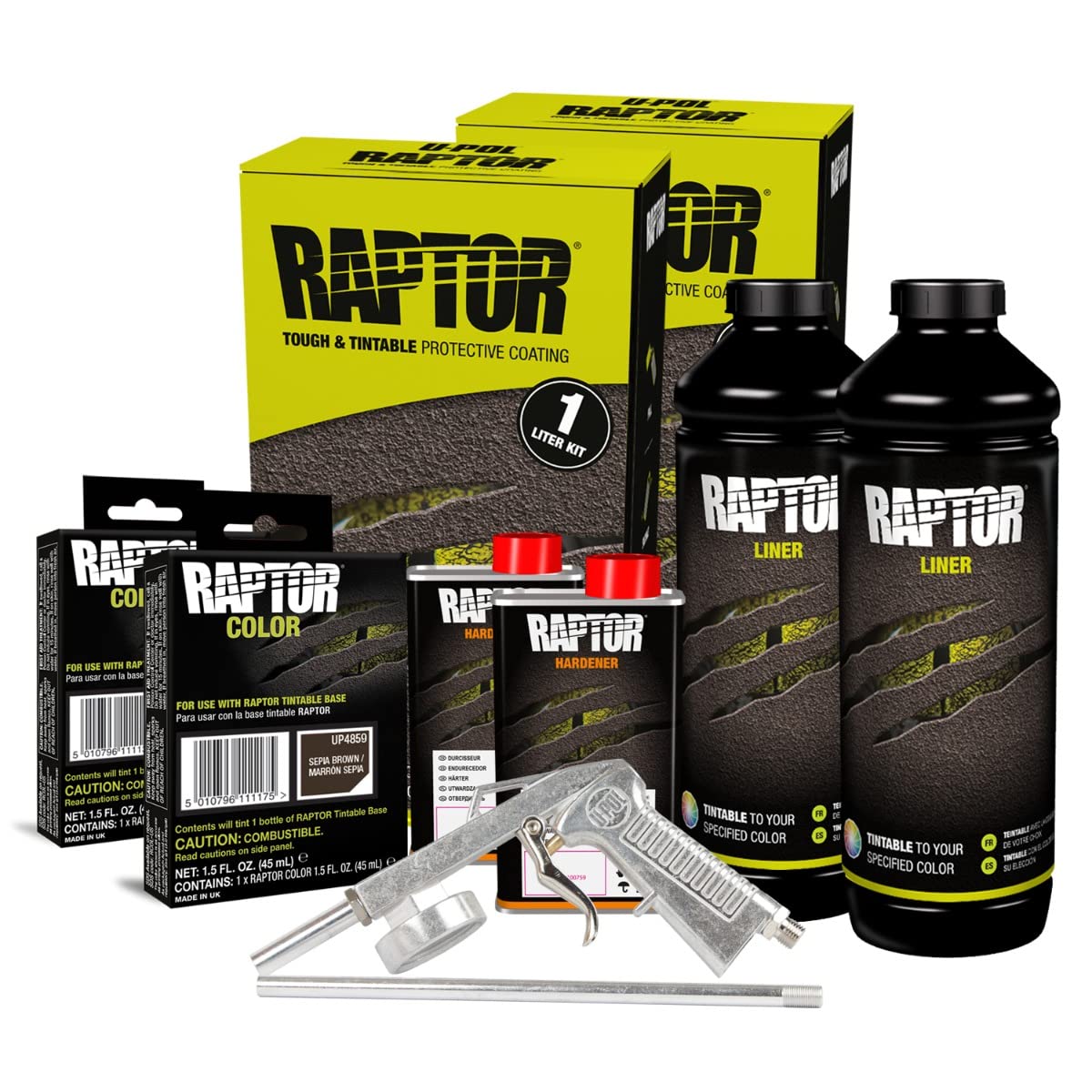 Applicator Gun UPOL UPOL Raptor *BLACK* Truck Bed Liner 4L Kit Vehicle