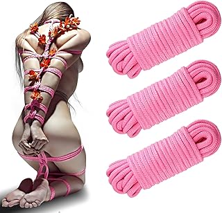 Prosixtoy Rope Kit Bondage Corde-Retenue Et Bondage Kit BDSM-Corde Bondage Kit Sexuelle Couple Accessoire Sexuelle Adulte Couple Shibari Corde(Rose)