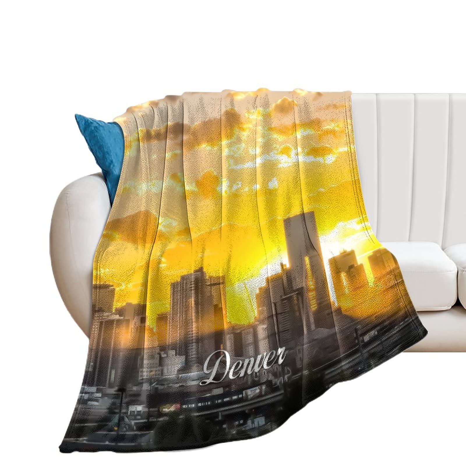Couverture Denver flanelle chaude et épaisse pour vos soirées cinéma sur le canapé