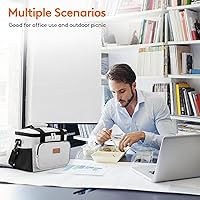 Vista 47 de Lifewit Bolsa de Almuerzo Mediana Aislada Caja de Almuerzo Hielera Suave Bolsa Refrigerante para Adultos Hombres Mujeres, Gris 12 Latas (9L)