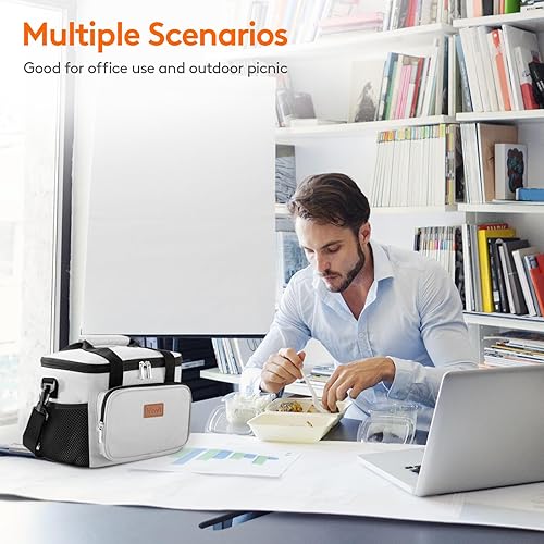 Miniatura 36 de Lifewit Lonchera mediana aislada, suave y refrigerante, para adultos, hombres y mujeres, leopardo, 12 latas (9L)