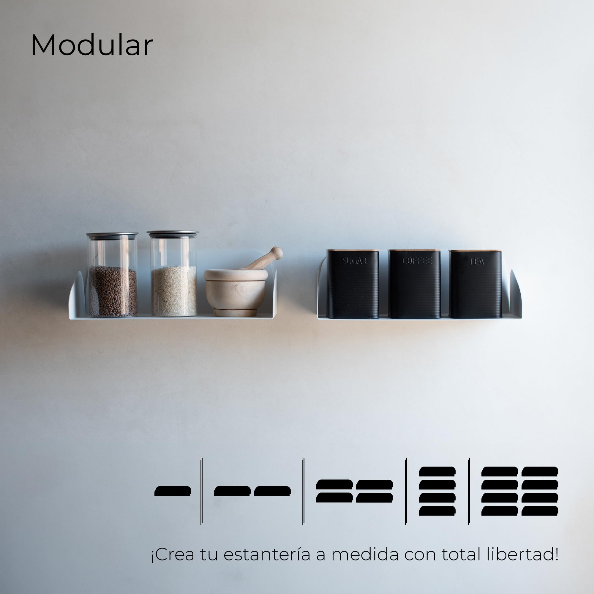 MILUKA Estantes flotantes de Pared Blancos de 40 x 16 cm - Pack de 2 | Estanteria Libreria de Metal con Anclaje Oculto | Baldas Invisibles para Libros y Decoración Hogar