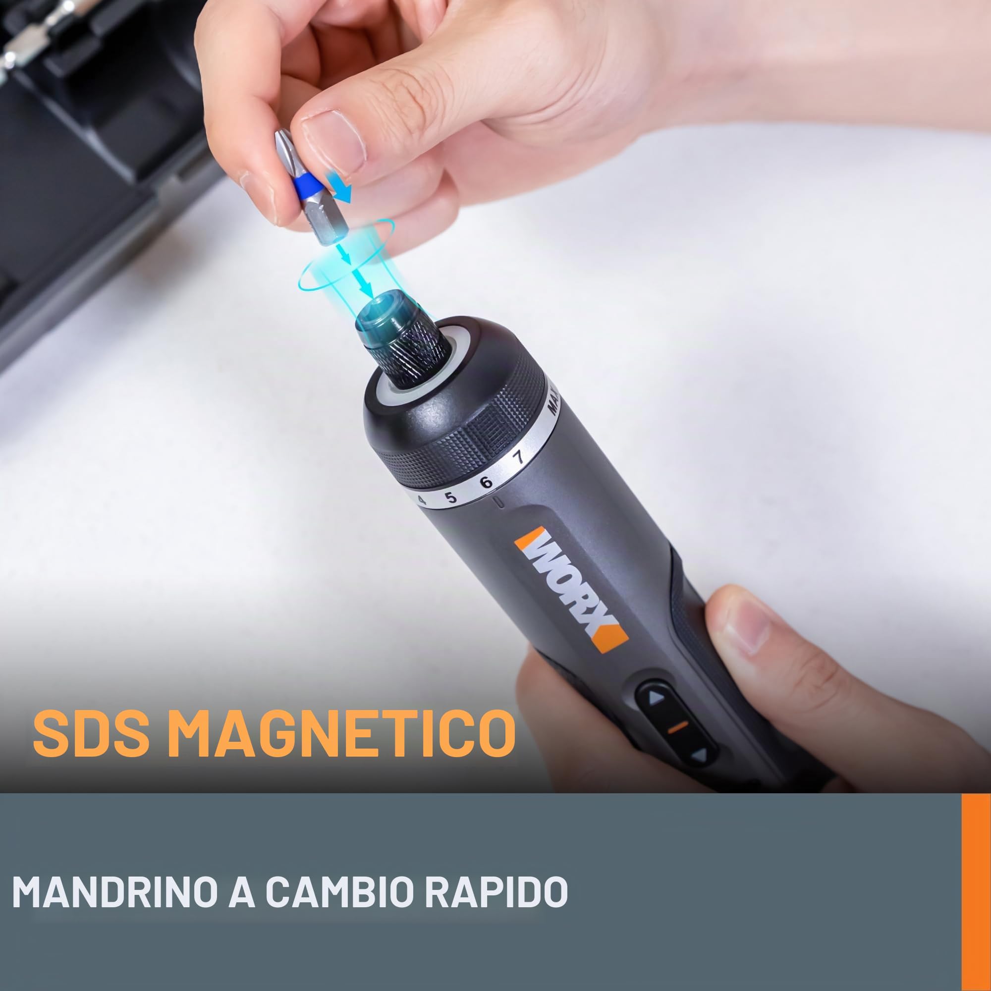 WORX Kit di accessori WX242L con cacciavite al litio da 4 V, 30 pezzi