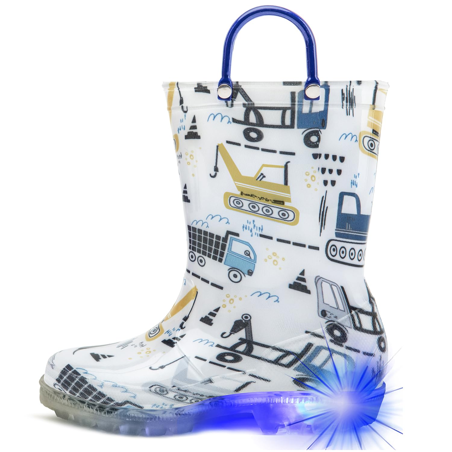 HugRain Light Up Rain Boots for Little Kids