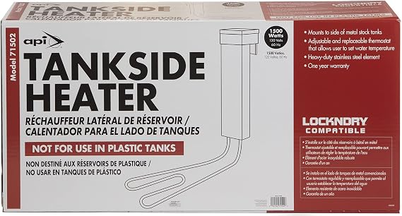 API Stock Tank Water Trough Heater and De-Icer | Stock Tank Tankside Heater | Trough Warmer | Made in USA